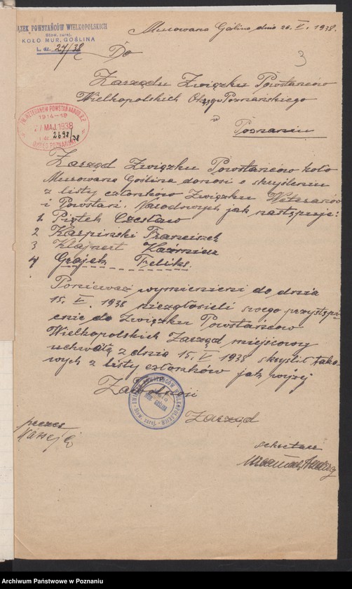 Obraz 6 z jednostki "Murowana Goślina, powiat Oborniki - akta koła."