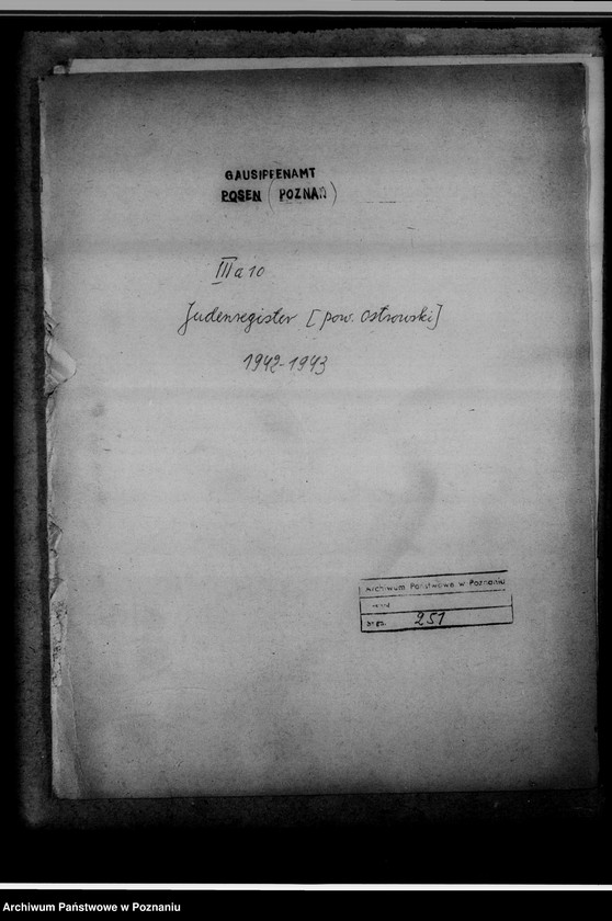 Obraz 4 z jednostki "Judenregister [powiat ostrowski]"