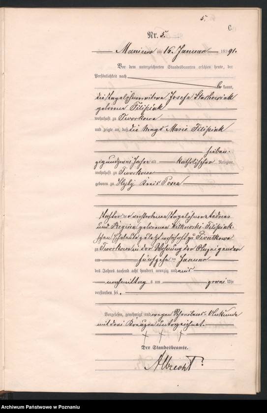 Obraz 8 z jednostki "Księga zgonów"