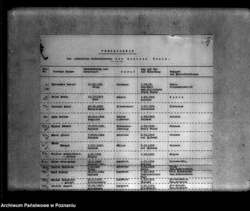 Obraz 19 z jednostki "Amtliche Meldungen Kreis Konin"