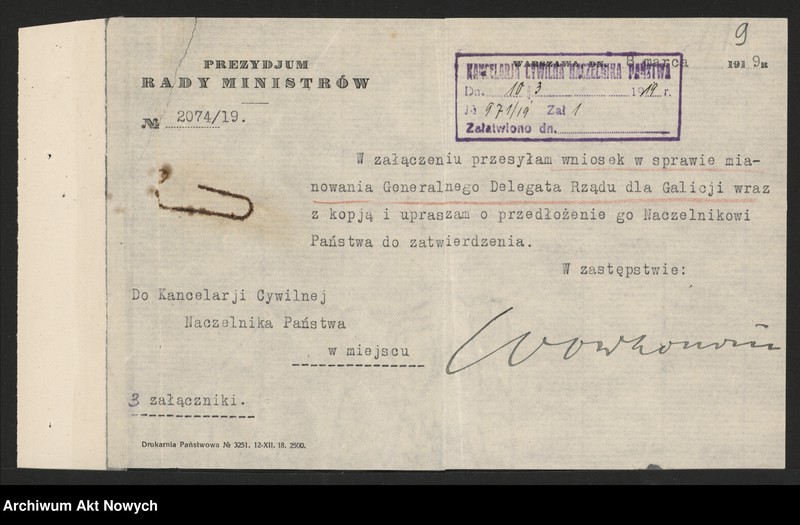 image.from.unit.number "Nominacje i dymisje Komisarzy Generalnych Rządu dla Galicji, Śląska, Spisza, Górnej Orawy oraz Gdańska"