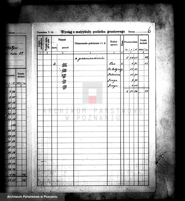 image.from.unit.number "Majątku Bolęcin-Karna powiatu wolsztyńskiego sprawy pomiarowe majątku w związku z parcelacją"
