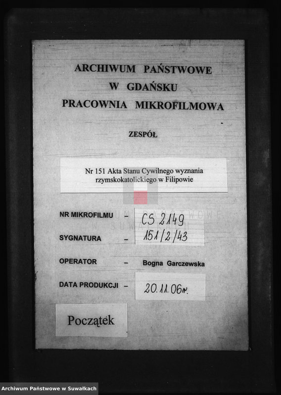 image.from.unit.number "Dokumenta do akt brakosočetavšichsja Filipovskogo Rimsko Katoličeskogo Prichoda za 1897 god"