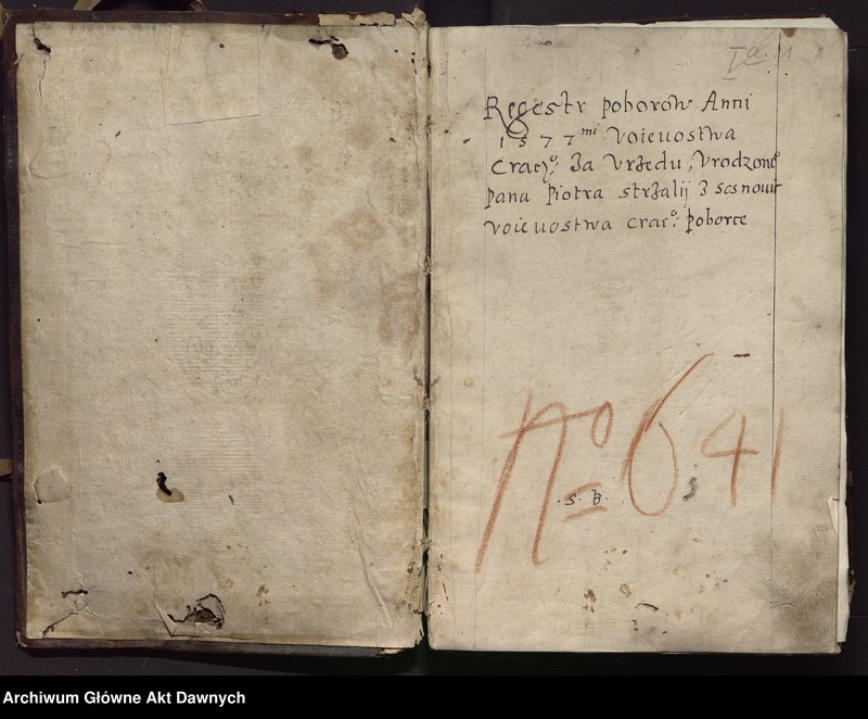 image.from.unit.number "Regestr poborów a. 1577 woj. krakowskiego za urzędu ur. pana Piotra Strzały."