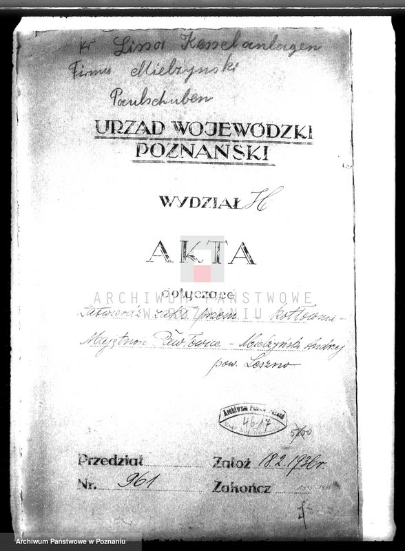 Obraz 5 z jednostki "Zatwierdzenie zakładu przemysłowego - kotłowni w maj. Pawłowice -A. Mielżyńskiego pow. leszczyński"