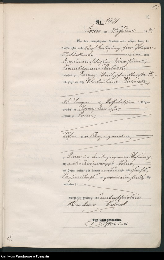 Obraz 8 z jednostki "Księga zgonów t. III"