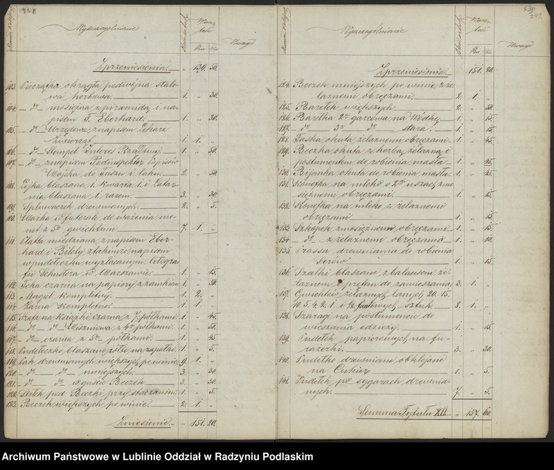 Obraz 14 z kolekcji "Inwentarz Inspektora Stada Rządowego Koni w Janowie 1859 r.111"