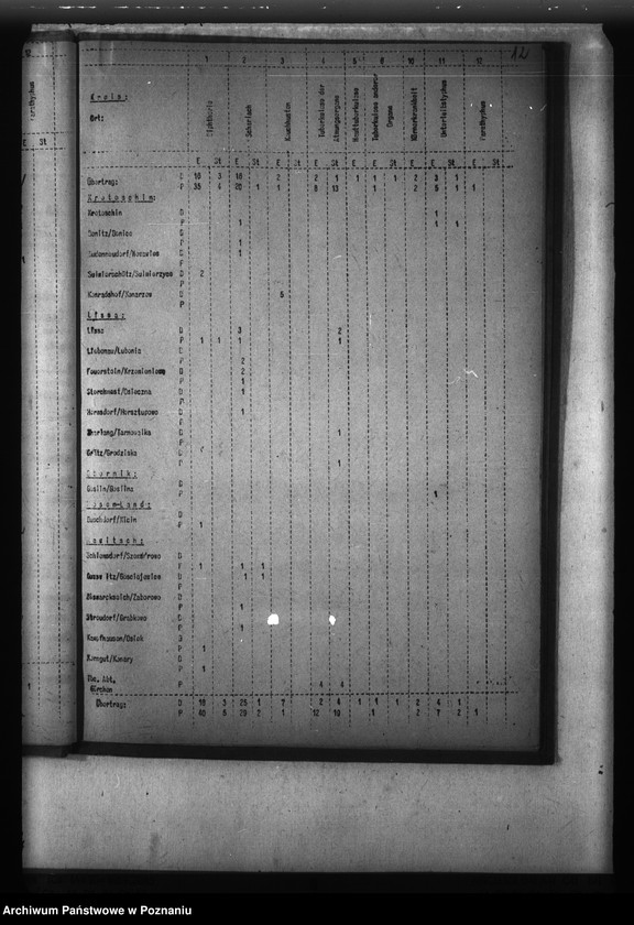Obraz 16 z jednostki "Meldunki o chorobach zakaźnych w Kraju Warty"