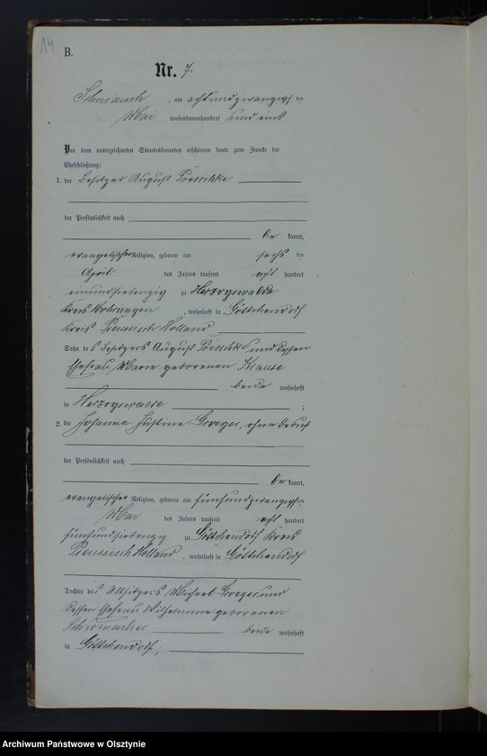 image.from.unit.number "Heiraths-Neben-Register Nr 1 - 20"