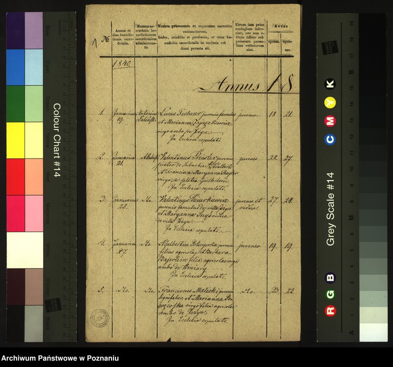 Obraz 3 z jednostki "Księga małżeństw"