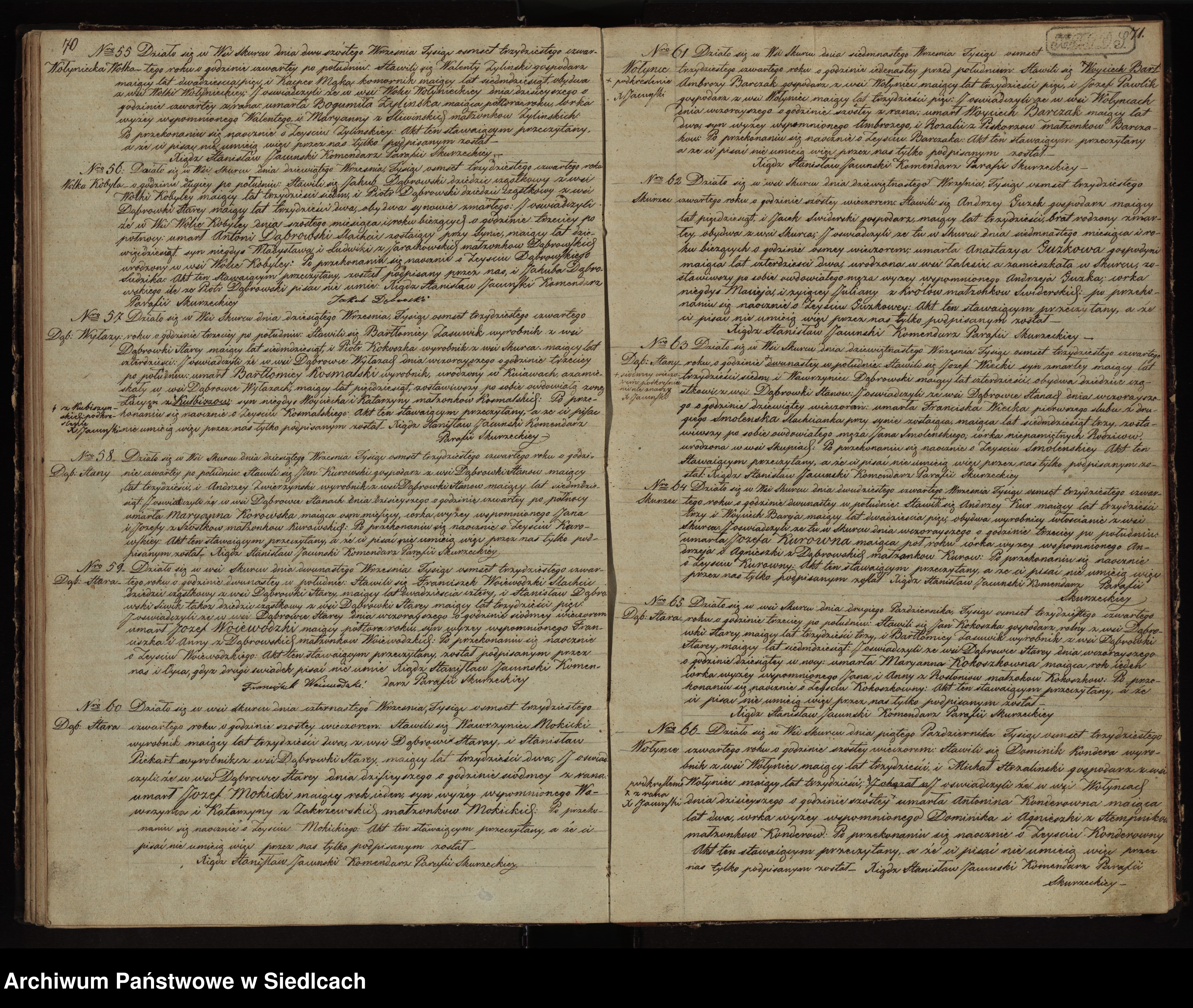 Skan z jednostki: [Akta urodzeń, małżeństw i zgonów]