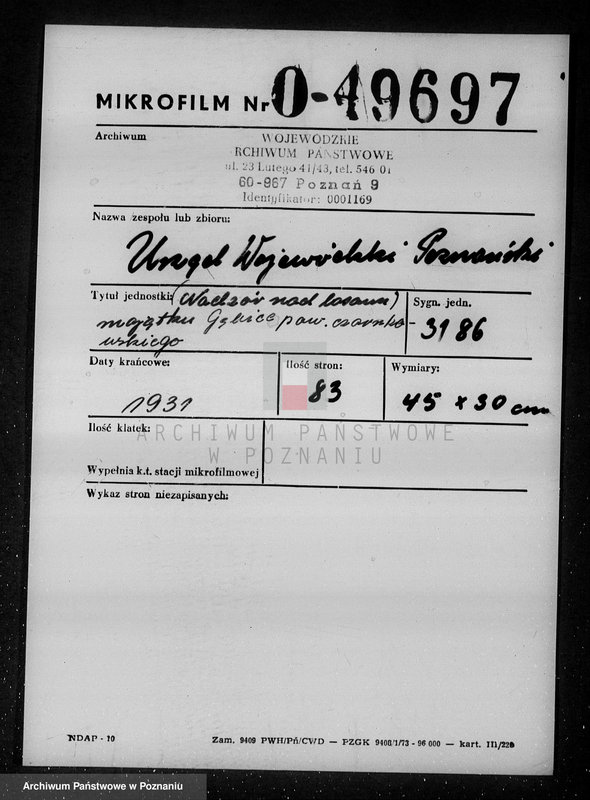 Obraz 2 z jednostki "/Nadzór nad lasami/ majątku Gębice powiatu czarnkowskiego"