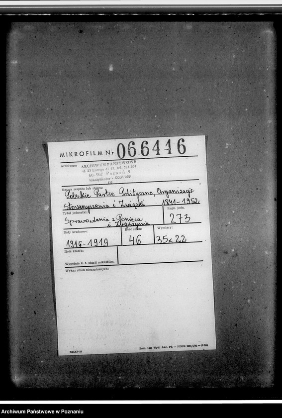 Obraz 2 z jednostki "Sprawozdania z Ponieca i Zbąszynia"