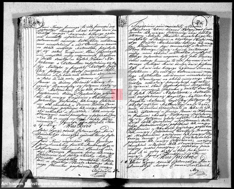 image.from.unit.number "Księga aktów śłubnych gminy suwalskiey, powiatu dąbrowskiego w departamencie łomżyńskim od dnia 1-go miesiąca Maja 1814 po 1-go miesiąca Maja 1815 r-u"