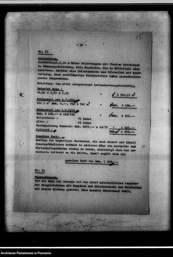 Obraz 18 z jednostki "Gauerziehungsheim Posen. Hauptgelände. Schätzungsbericht."