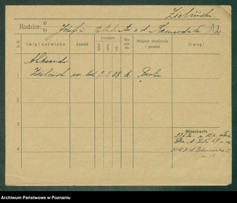 Obraz 14 z jednostki "Zielinski (samotni mężczyźni)"