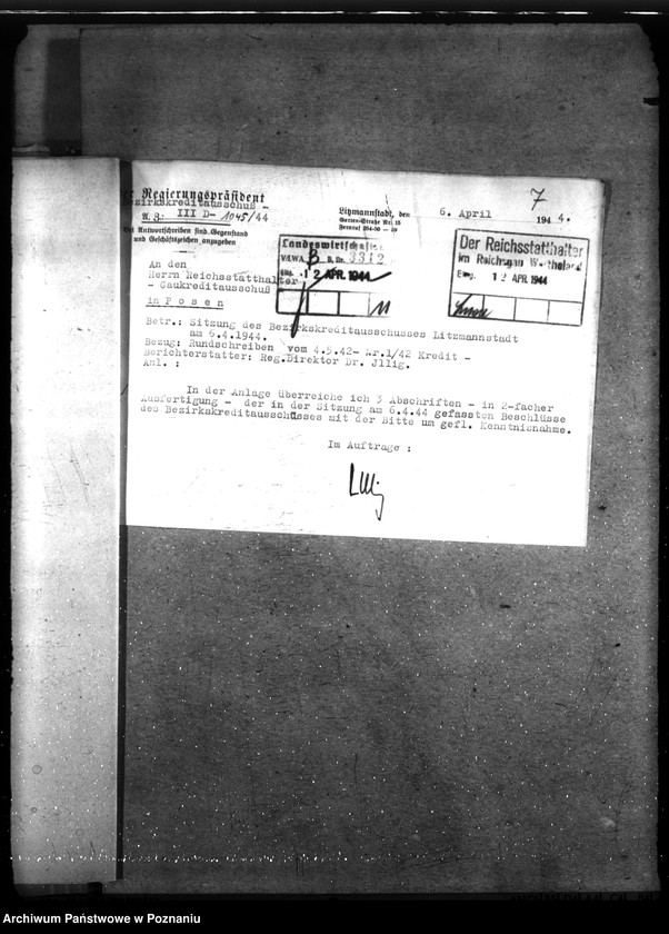 Obraz 11 z jednostki "Sitzungen des Bezirkskreditausschusses - Litzmannstadt (Łódź)"