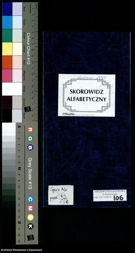 Obraz 2 z jednostki "Skorowidz alfabetyczny do księgi urodzeń"