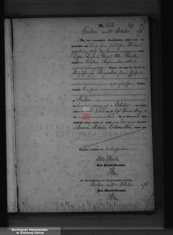 Obraz z jednostki "Geburts-Neben-Register, Band III von No 812 bis No 980"