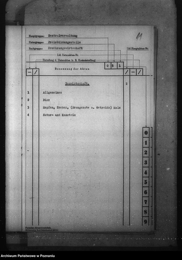 Obraz 15 z jednostki "Aktenplan der - Preisbildungsstelle"
