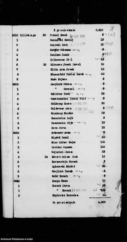 Obraz 10 z jednostki "Rejestr poborczy"
