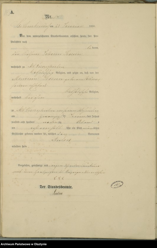 image.from.unit.number "Geburts-Haupt-Register Nr 1 - 127"