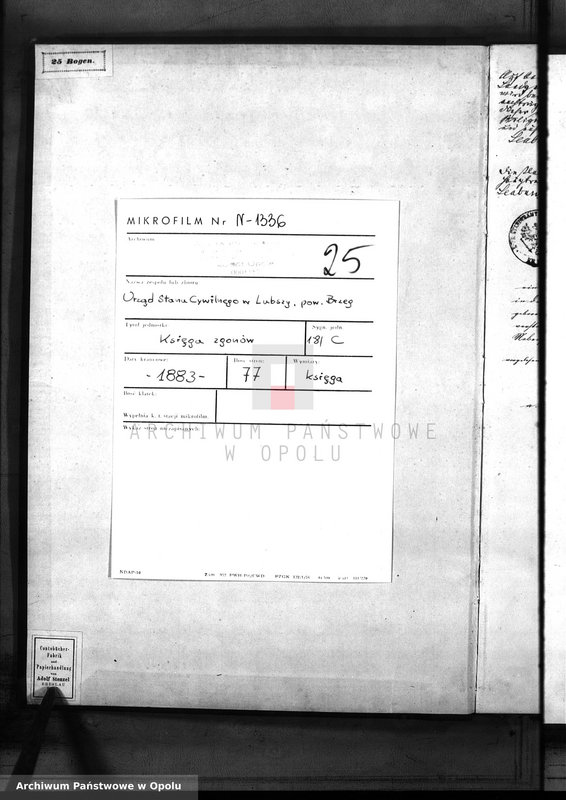 image.from.unit.number "Sterbe-Neben-Register Standes-Amt Leubusch 1883"