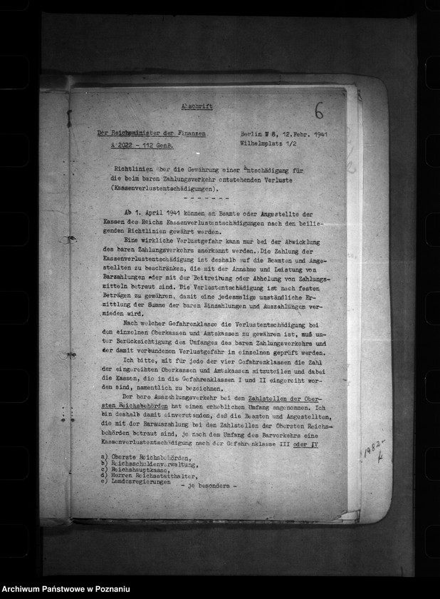 Obraz 10 z jednostki "Kassenverlust- Entschädigung"