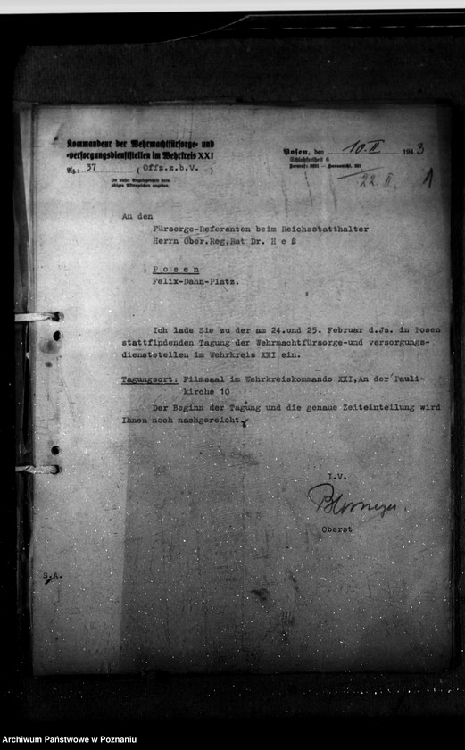 Obraz 6 z jednostki "Dienstbesprechung der Landräte und Oberbürgermeister am 22.4.1943 in Hohensalza - Inowrocław"