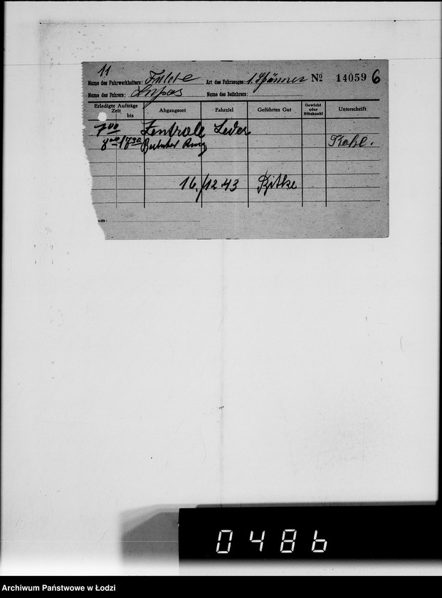 Obraz 10 z jednostki "A.Fulde [rachunki za usługi transportowe dla Getta]"