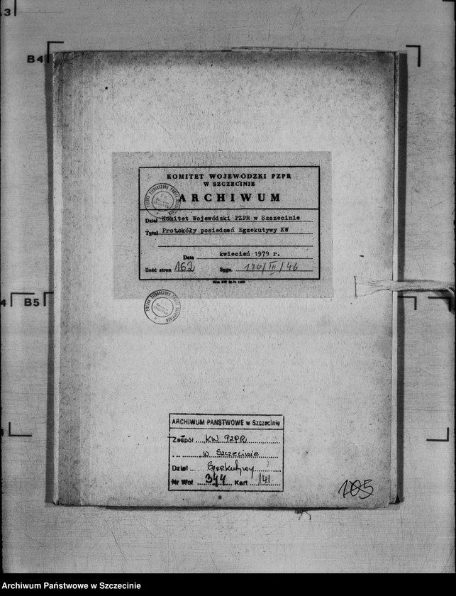 Obraz 4 z jednostki "Protokół posiedzenia Egzekutywy Komitetu Wojewódzkiego Polskiej Zjednoczonej Partii Robotniczej: 3 kwietnia 1979 r."