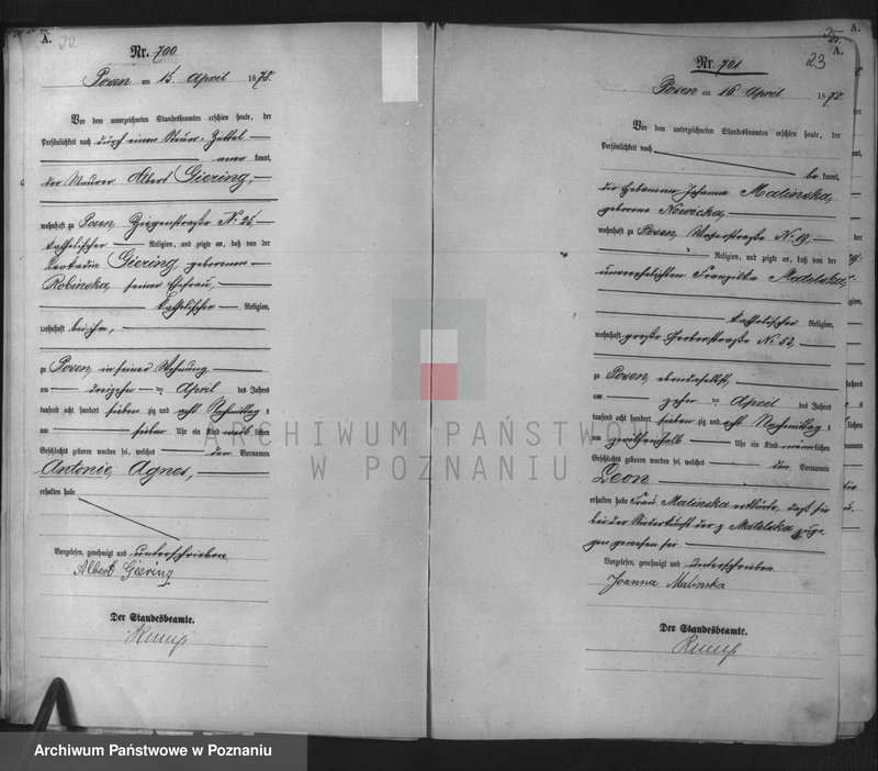 Obraz 13 z jednostki "Księga urodzeń t. II"