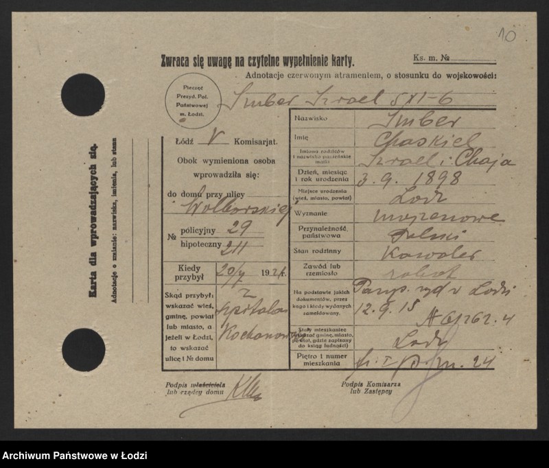 Obraz 12 z jednostki "[Spis ludności Łodzi] Imacki - Iwanowa"