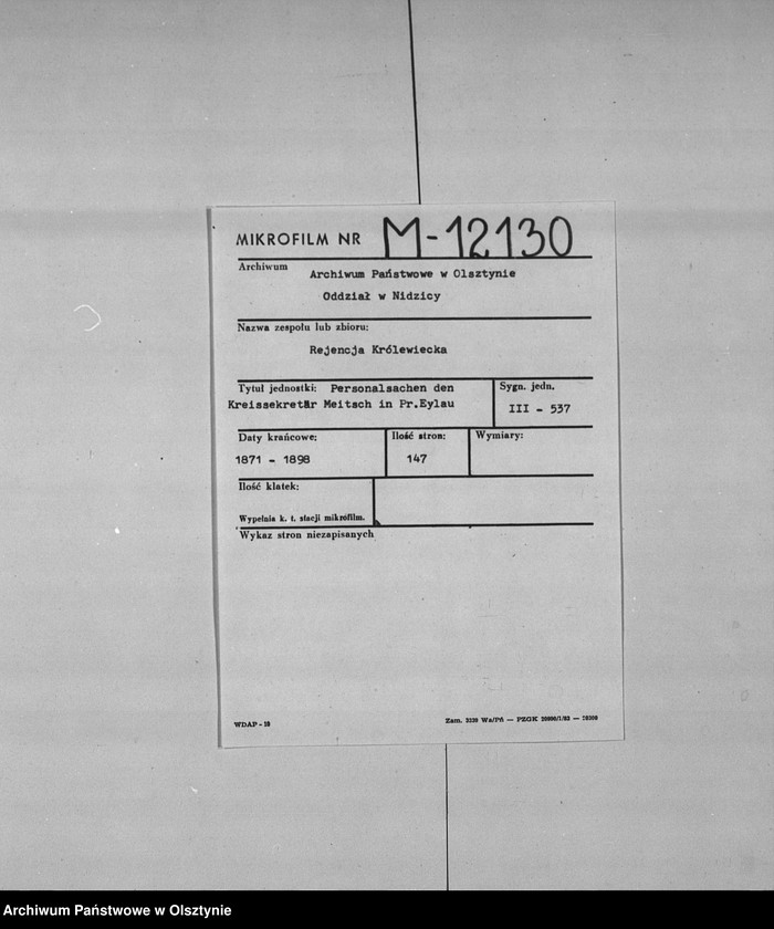 image.from.unit.number "Kreissekretär Meitsch [Emil] in Pr.[eussisch] Eylau"