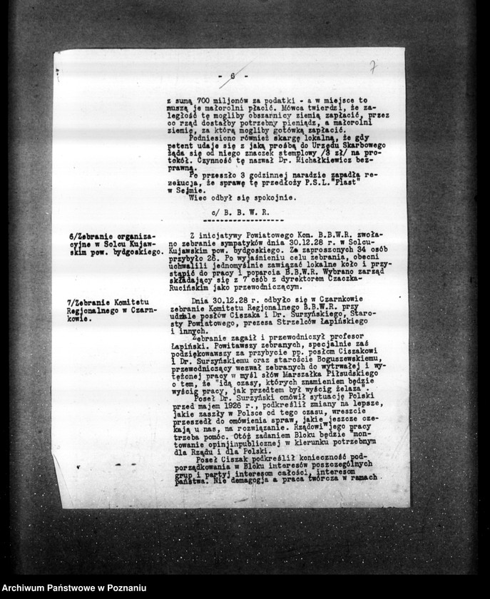 Obraz 11 z jednostki "Sprawozdania sytuacyjne tygodniowe za czas od 28 grudnia 1928 r. do dnia 31 stycznia 1929 r. /nr 1-5/"