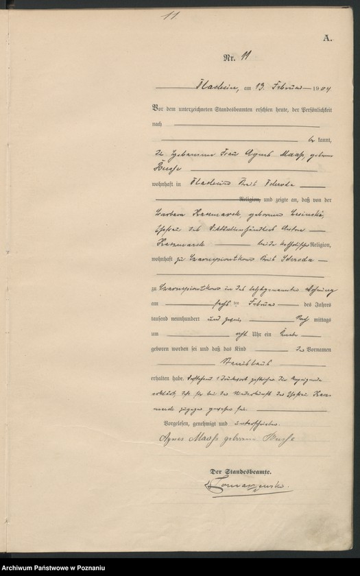 Obraz 14 z jednostki "Geburts-Haupt-Register"