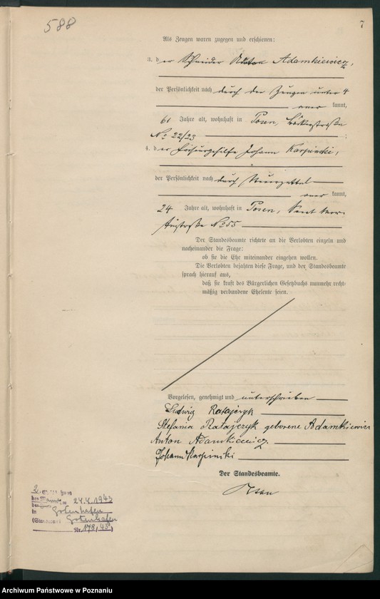 Obraz 9 z jednostki "Księga miejscowa małżeństw tom III [Rejestr główny małżeństw]"