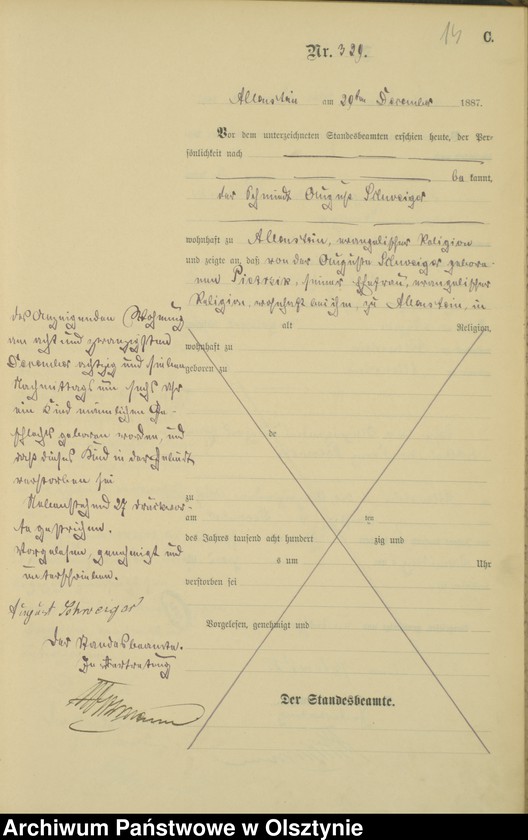 image.from.unit.number "Sterbe-Haupt-Register Tom II,Nr 317 - 332"