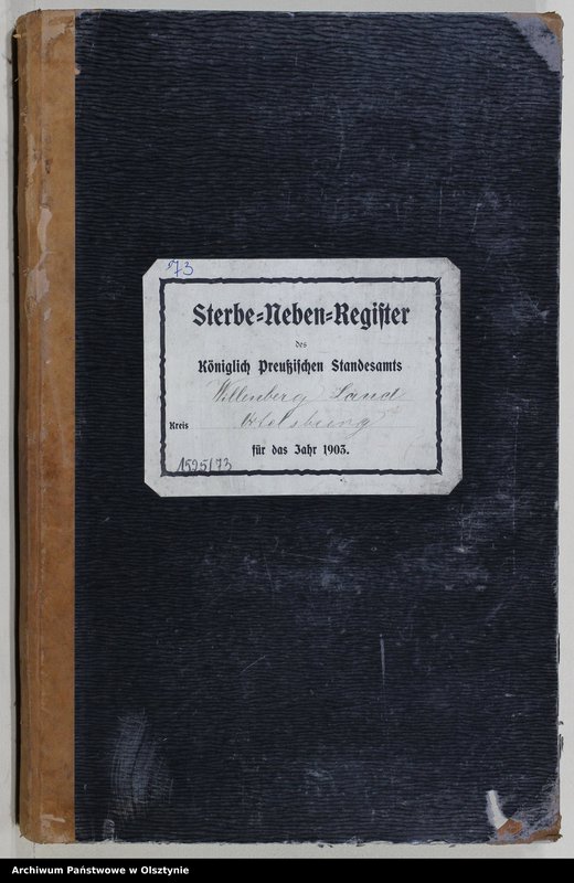 image.from.unit.number "Sterbe-Neben-Register Nr 1 - 172"