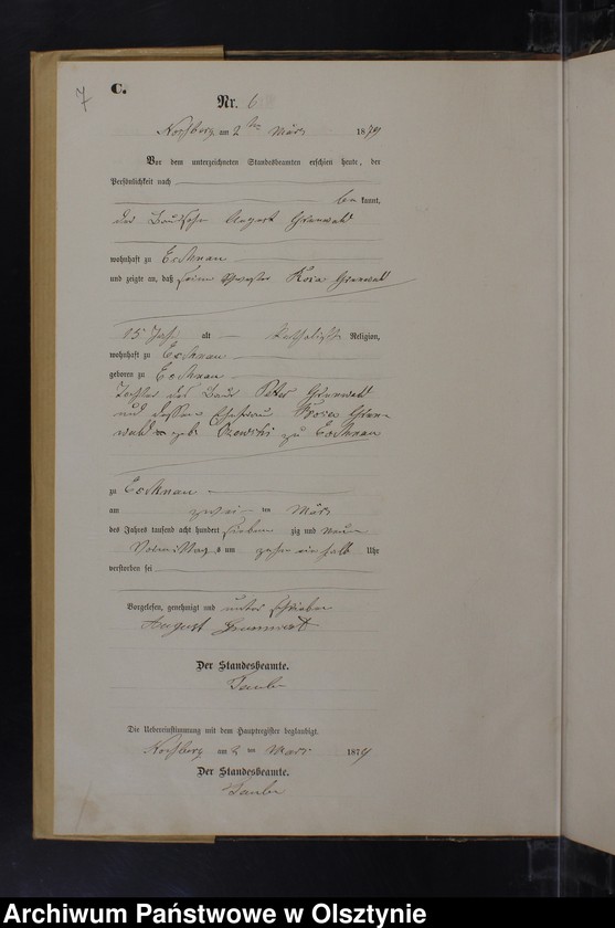 image.from.unit.number "Sterbe-Neben-Register Nr 1 - 39"
