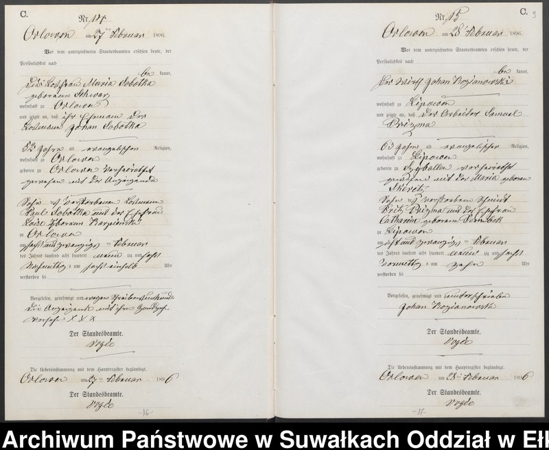 image.from.unit.number "Sterbe-Neben-Register des Preussischen Standes-Amtes Orlowen Kreis Loetzen"