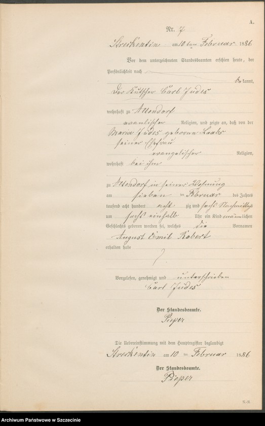 Obraz 10 z jednostki "Geburts-Register (Neben-Register)"