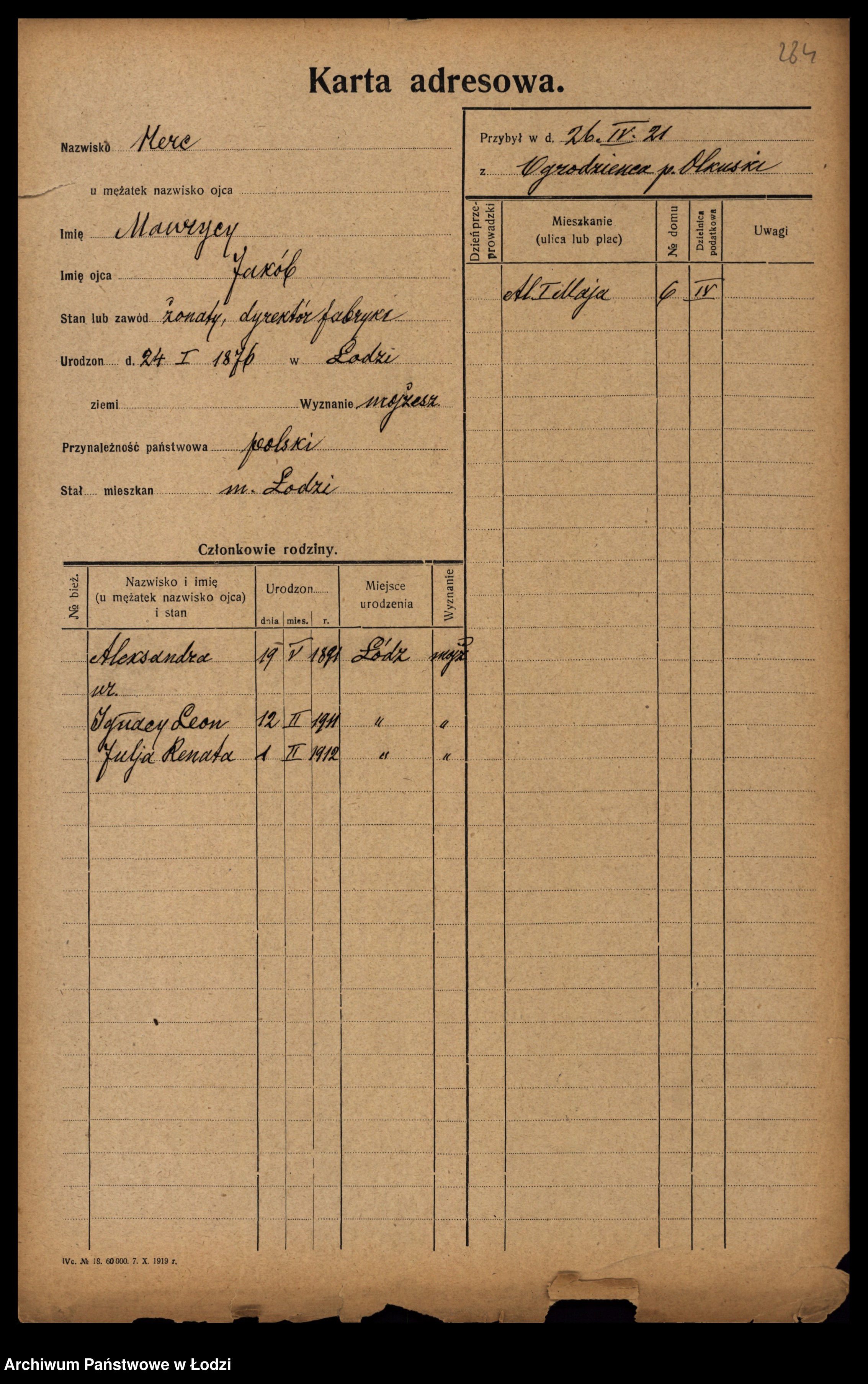 Skan z jednostki: [Spis ludności Łodzi] Henkel - Herc