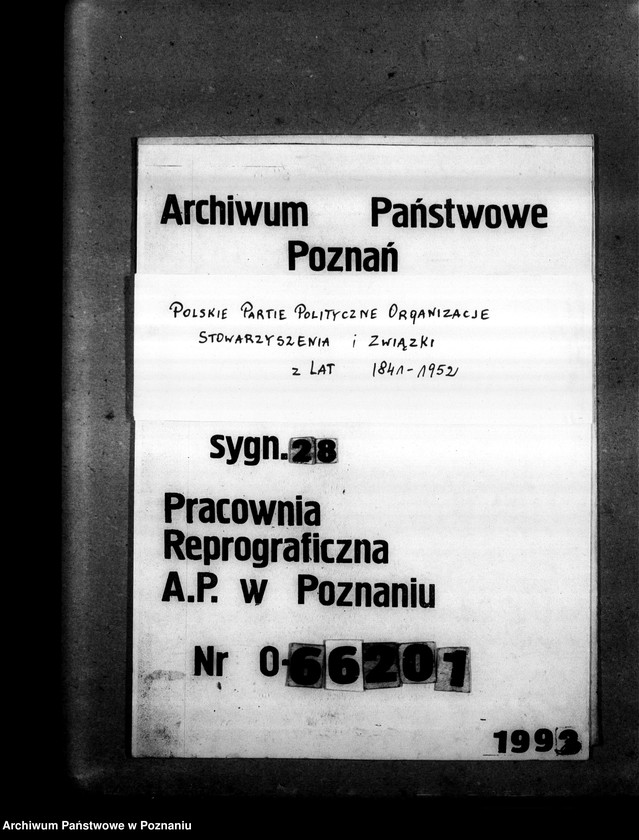 Obraz 1 z jednostki "Materiały programowe Obozu Zjednoczenia Narodowego - odezwy, korespondencja w sprawach organizacyjnych i personalnych"