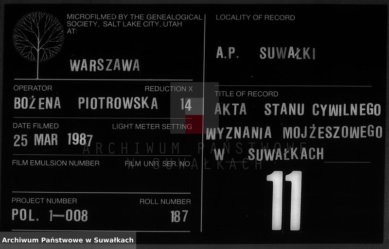 image.from.unit.number "Dowody do akt osób zaślubionych Wyznania Mojżeszowego wpisanych przez Urzędnika Stanu Cywilnego Wyznania Mojżeszowego Okręgu Suwalskiego"