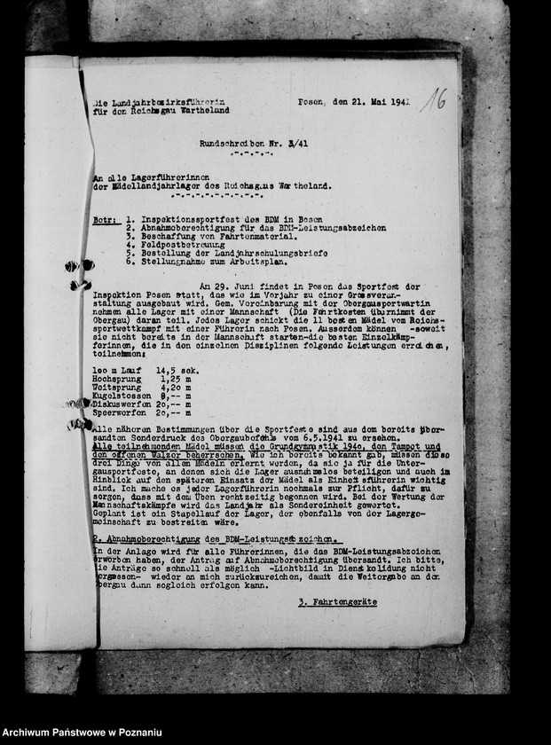 Obraz 20 z jednostki "Okólniki i zarządzenia dla Landjahrlager"