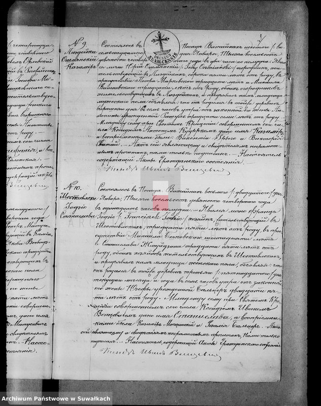 image.from.unit.number "Dublikat o roždenii, brakosočetanii i smerti graždanskogo sostojanija vižajnskogo r. k. prichoda 1894 g."