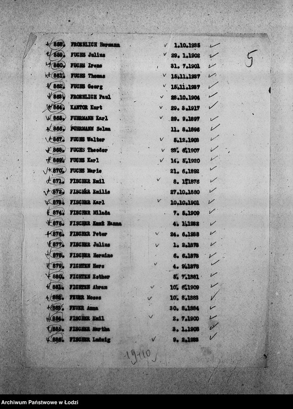 image.from.unit.number "[Wykazy imienne Żydów zagranicznych wsiedlonych do getta]"