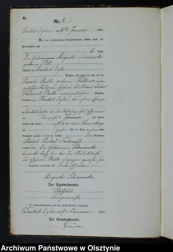 Obraz 11 z jednostki "Geburts-Neben-Register Nr 1 - 155"