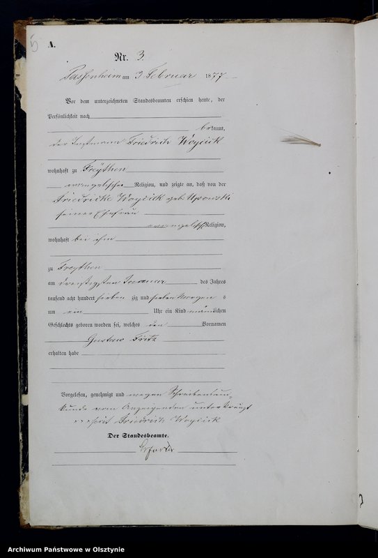 Obraz 7 z jednostki "Geburts-Haupt-Register Nr 1 - 78"